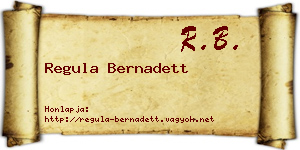 Regula Bernadett névjegykártya